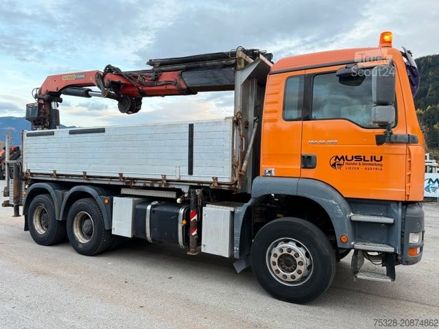 Pašizgāzējs kravas automašīna STEYR 33S46 6X4BB Retarder Kipper Kran PK 29002-6 Seil