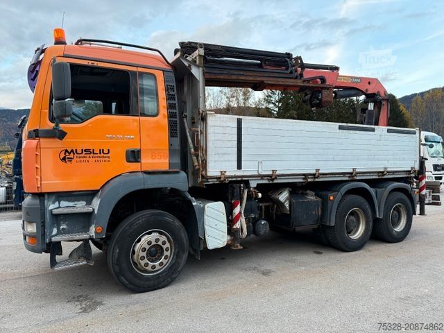 Pašizgāzējs kravas automašīna STEYR 33S46 6X4BB Retarder Kipper Kran PK 29002-6 Seil