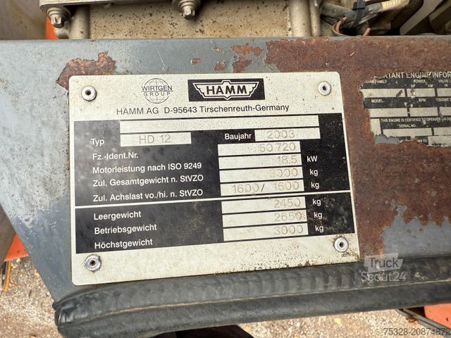 Egyhengerdob henger HAMM HD 12