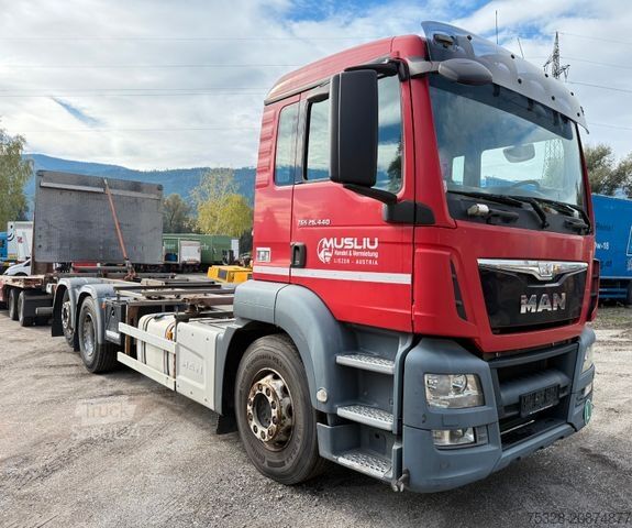 Camion porte-caisses amovibles MAN TGS 26.440 6X2 Lift WAB Hebebbühne