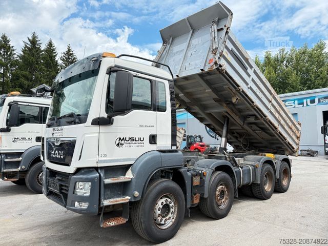 Autocarro ribaltabile MAN 2 Stück TGS 35.460 8x4 BB Retarder Meiller Stahl