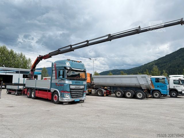 Autocarro con cassone fisso DAF XF 530 LL Pritsche Kran Palfinger PK 23002 TOP!