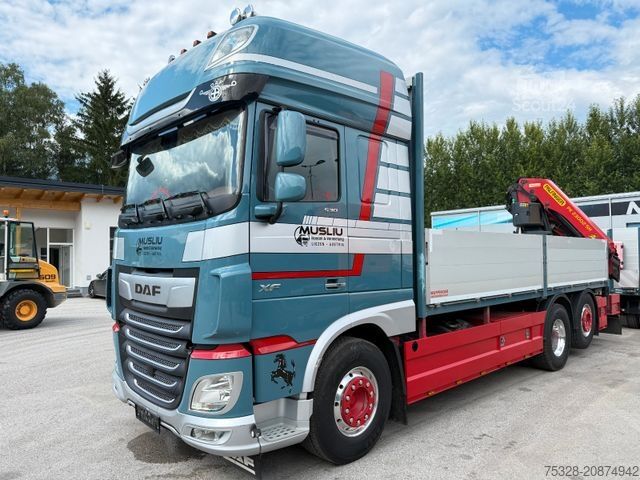 Autocarro con cassone fisso DAF XF 530 LL Pritsche Kran Palfinger PK 23002 TOP!