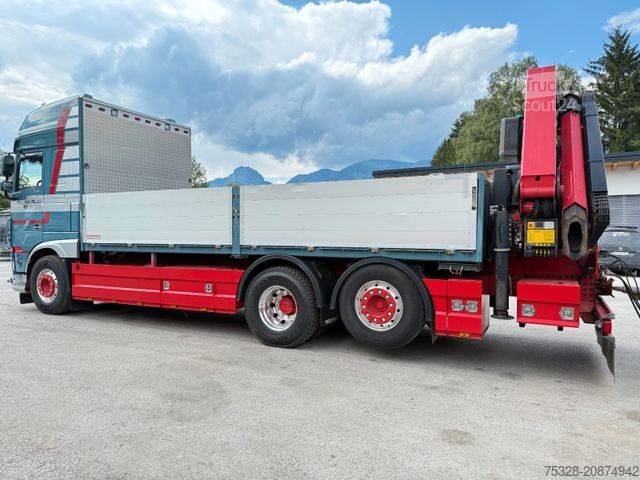 Autocarro con cassone fisso DAF XF 530 LL Pritsche Kran Palfinger PK 23002 TOP!