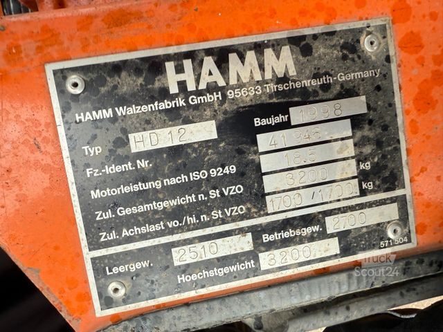 Egyhengerdob henger HAMM HD 12