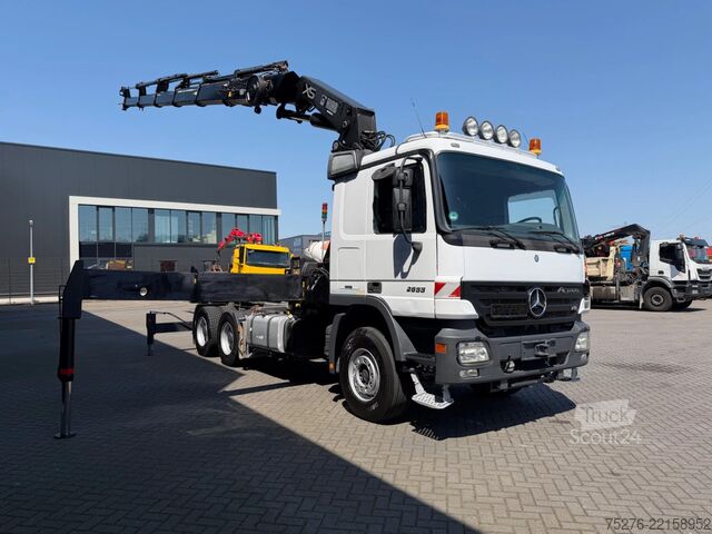 Zware belasting Mercedes-Benz Actros 2655 V8 6x4 Tractor unit Hiab 422-5 Euro 5
