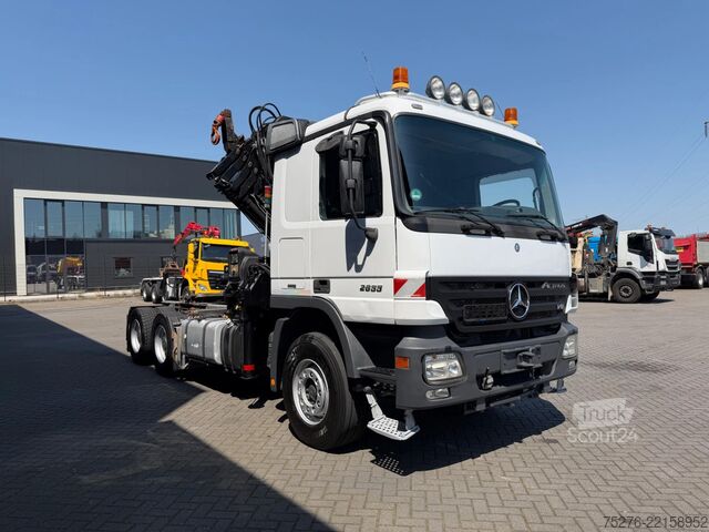 Zware belasting Mercedes-Benz Actros 2655 V8 6x4 Tractor unit Hiab 422-5 Euro 5