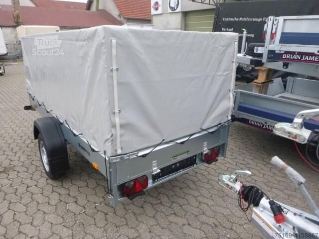Przyczepa samochodowa Brenderup Tieflader 2270S Stahl, 0,75 to. 2700x1300x270mm mit Hochplane 105 cm Lichte Höhe