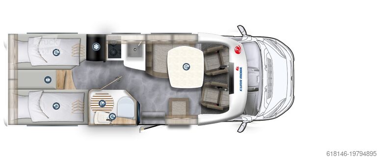 Halvintegrerad husbil EURA MOBIL PROFILA RS 695 EB, MAXI 4.4 t, Markise, 180 PS