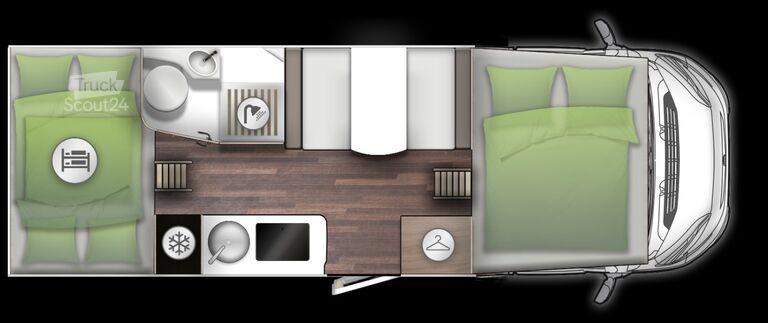 Alkoof camper FORSTER A 699 DVB MARKISE / KLIMA /FAHRTRÄ / DAB