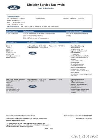 Minibus FORD Mondeo 2,0 TDCi Vignale - ACC - MASSAGE - AHK