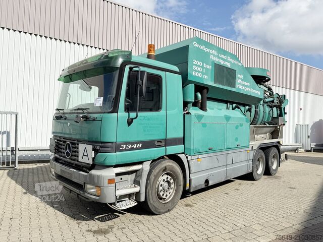Camion à usage spécial Mercedes-Benz Actros 3348 6x4 Actros 3348 6x4, V8, Kroll Saug-/Spülwagen ca. 14m³, Wasserrückgewinnung, Funk