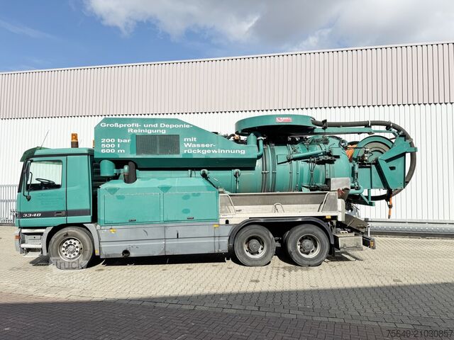 Camion à usage spécial Mercedes-Benz Actros 3348 6x4 Actros 3348 6x4, V8, Kroll Saug-/Spülwagen ca. 14m³, Wasserrückgewinnung, Funk