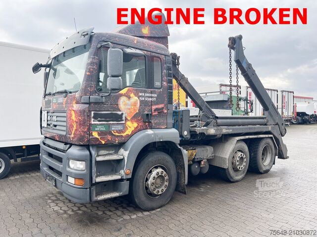 Самосвал MAN TGA 26.410 6X2/4 BL Motorschaden! TGA 26.410 6X2/4 BL, Vorlauf Lenk-Liftachse, Meiller Tele.