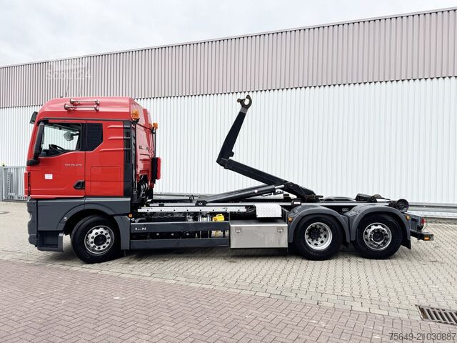 Haakarm vrachtwagen MAN TGX 26.470 6X2-4 BL TGX 26.470 6X2-4 BL, VDL 21-S 6200 Abrollkipper bis 7 m, , Lenk-/Liftachse, XLX-Fahrerhaus, Funk