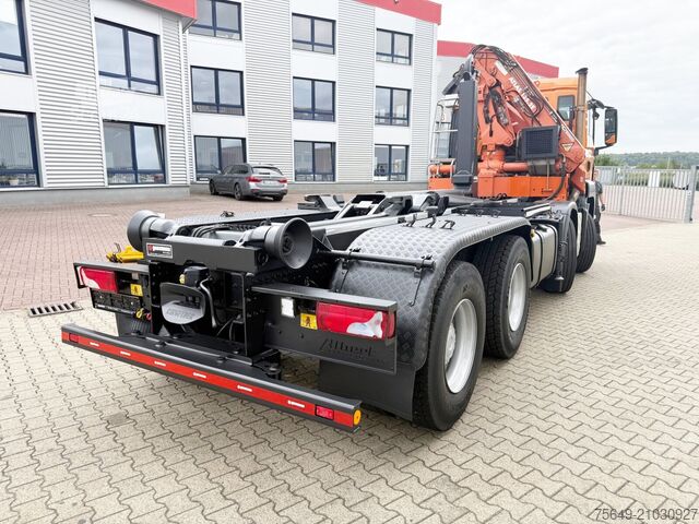 Camion benne à bras amovible MAN TGS 35.440 8x4 BL TGS 35.440 8x4 BL, Meiller 19.62, Atlas Kran 135.2-A3, Funk