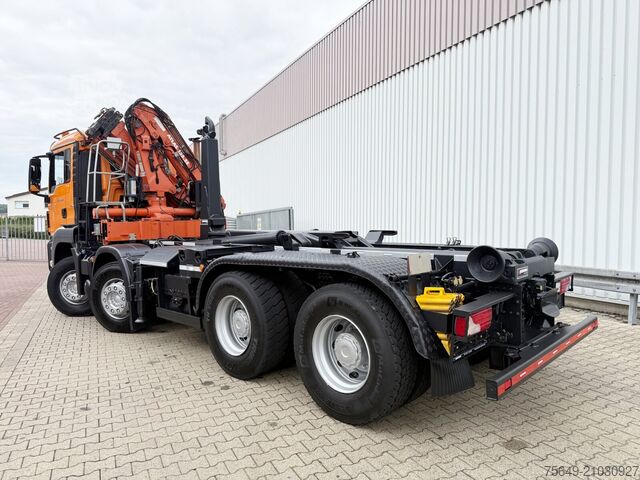 Camion benne à bras amovible MAN TGS 35.440 8x4 BL TGS 35.440 8x4 BL, Meiller 19.62, Atlas Kran 135.2-A3, Funk
