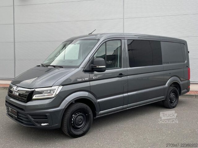 Ploščati dostavnik MAN TGE 3.180 L3H2 MIXTO 4x4 AUTOM ACC STANDH SITZH