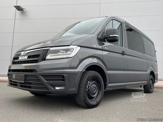 Ploščati dostavnik MAN TGE 3.180 L3H2 MIXTO 4x4 AUTOM ACC STANDH SITZH