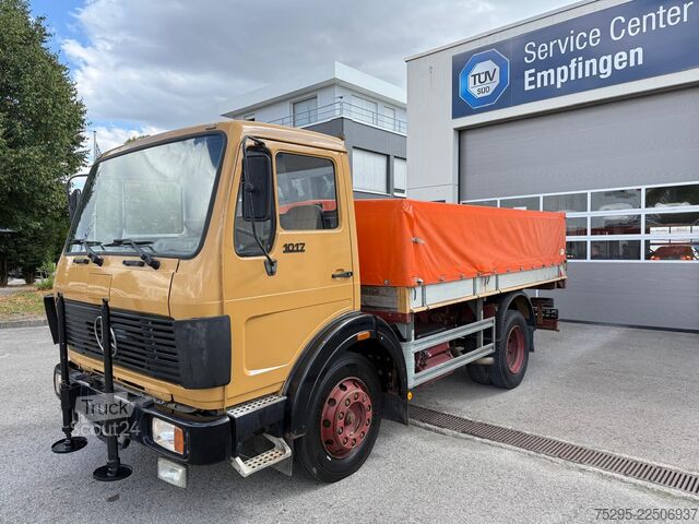 Vehicul comercial Mercedes-Benz 1017 Plattendruckwagen Planen Aufbau TÜV 11 26