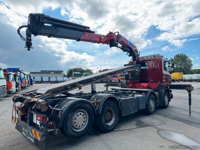 Jeřáb na nákladním automobilu SCANIA R490 8x2*6 Euro 6 Tipper / Crane HMF 3220 K6