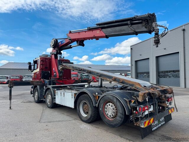 Jeřáb na nákladním automobilu SCANIA R490 8x2*6 Euro 6 Tipper / Crane HMF 3220 K6