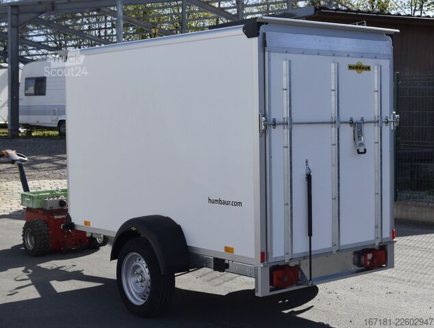 Remorque à caisse HUMBAUR Kofferanhänger HK 132513-15P mit Überfahrwand