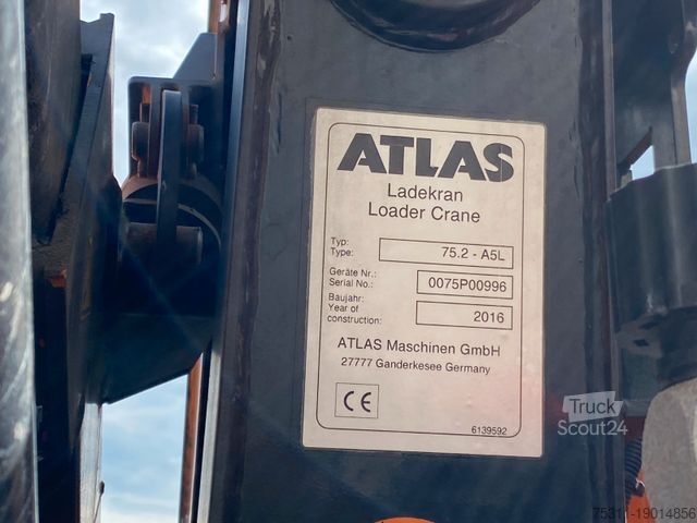 Avolava kuorma-auto MAN TGM 15.290 DOKA|Atlas AK 75,2*Funk*4x Sitze*Navi