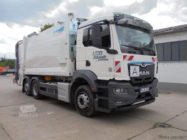 شاحنة جمع القمامة MAN TGS 26.360 6x2-4 / Zöller Medium X2
