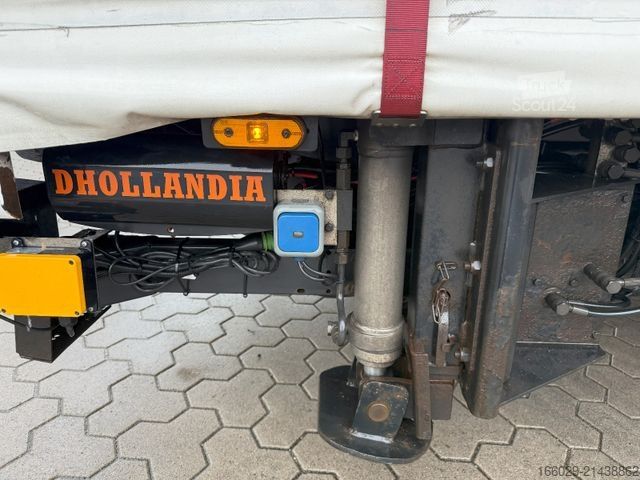 Open oplegger met zeil  Wiese Mega Schiebeplane mit Dhollandia Rampe 9t