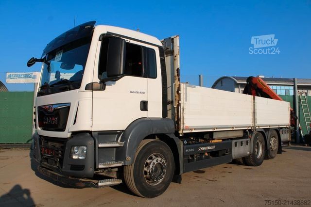 Teherautóra szerelt daru MAN 26.420 6x2 KRAN PALFINGER PK18502 FUNK Nr: 288