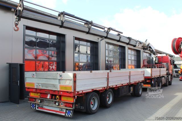 Low loader trailer  3-Achs ZORZI Pritschen-Anhänger Plateau-Rolle