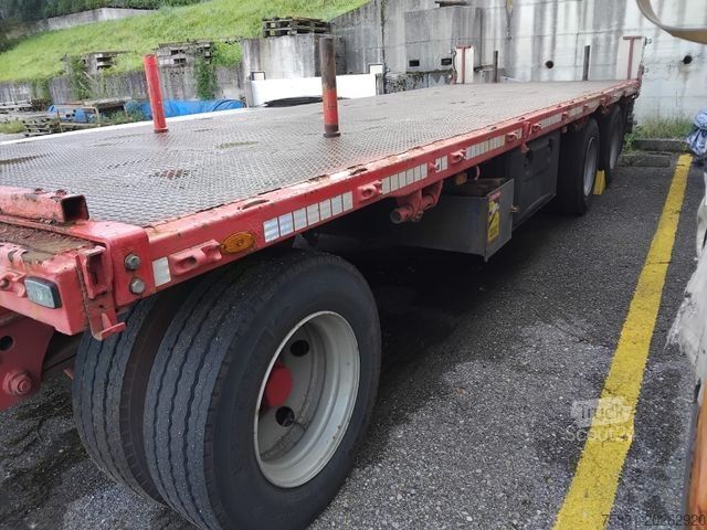 Dieplader oplegger  3-Achs ZORZI Pritschen-Anhänger Plateau-Rolle