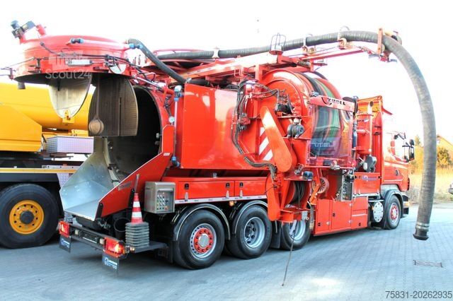 Saugwagen SCANIA R450 8x4 Kroll 19m³ W-Rückgewinner Kombi-HD +ADR
