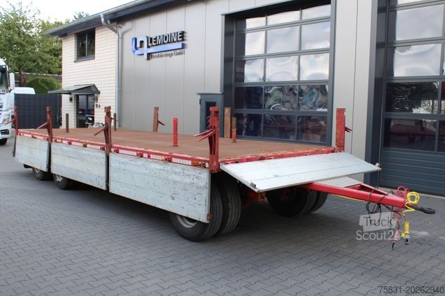 Aanhanger met werkplatform  3-Achs ZORZI Pritschen-Anhänger Plateau-Rolle