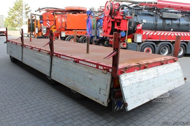 Aanhanger met werkplatform  3-Achs ZORZI Pritschen-Anhänger Plateau-Rolle