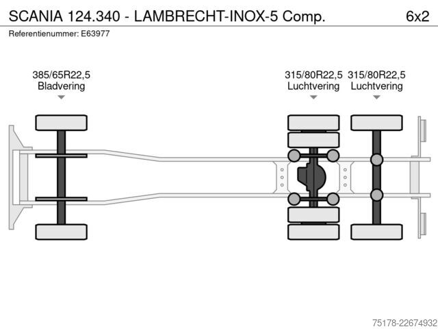 Silos SCANIA 124.340 - LAMBRECHT-INOX-5 Comp.