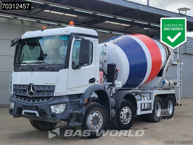 Blender Mercedes Arocs 3240 Arocs 8X4 9m3 Stetter Mixer Steel su...