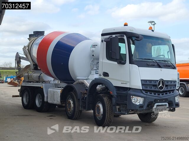 Blender Mercedes Arocs 3240 Arocs 8X4 9m3 Stetter Mixer Steel su...