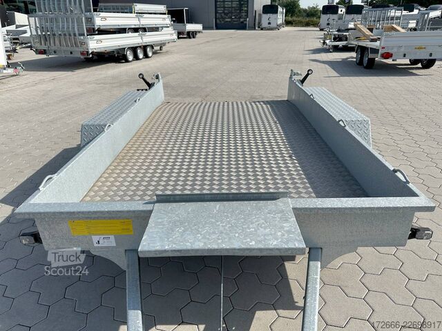  Variant 3516 B3 | MAXI LOAD | RAMPE | ALURIFFELBLECH 300X162CM 3500KG BAUMASCHINENANHÄNGER | BEAVERTAIL