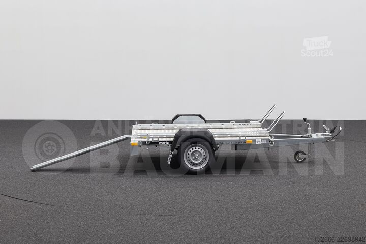  Martz GP 2 R PREMIUM | PARABELFEDERUNG | ALUBODEN 230X155CM 750KG 2ER MOTORRADANHÄNGER