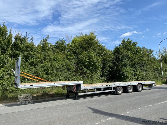 Reboque de plataforma rebaixada Möslein ST 3-Plato 9,4  3 Achs Satteltieflader Plato 45 t GGfür Fertigteile, Baumaschinen oder Container