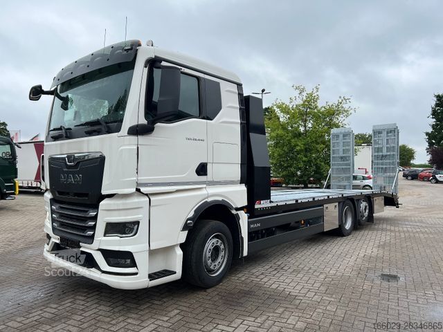 Dépanneuse MAN Baumaschinen-  Arbeitsbühnentransporter Rampen