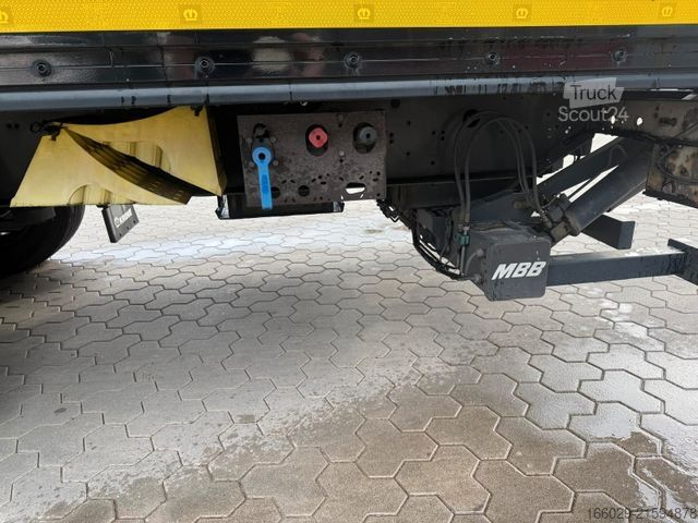 Furgona puspiekabe KRONE Sattelanhänger Koffer mit Ladebordwand