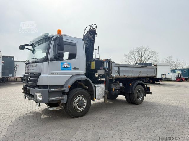 Truck mounted crane MERCEDES-BENZ Axor 1833 4x4 HAD Dreiseitenkipper mit MGK Kran