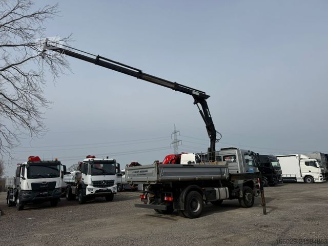 Truck mounted crane MERCEDES-BENZ Axor 1833 4x4 HAD Dreiseitenkipper mit MGK Kran