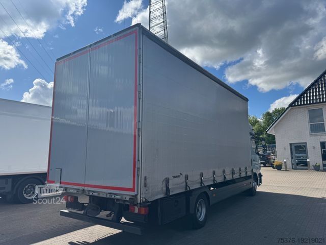 Transportador con plataforma y toldo MERCEDES-BENZ Atego 824 Tang-Aufbau AHK
