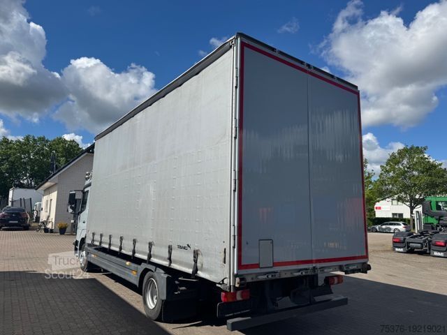 Transportador con plataforma y toldo MERCEDES-BENZ Atego 824 Tang-Aufbau AHK