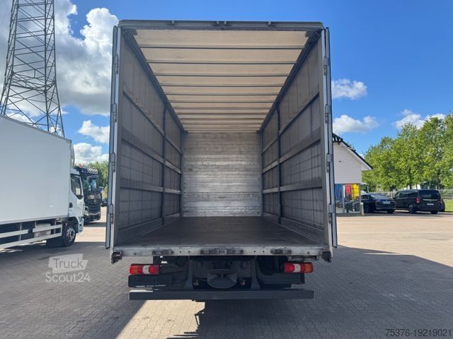 Transportador con plataforma y toldo MERCEDES-BENZ Atego 824 Tang-Aufbau AHK