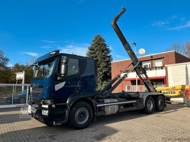 Kroklastbil IVECO 460 Stralis MEILLER Abroller mit LIft-Lenkachse